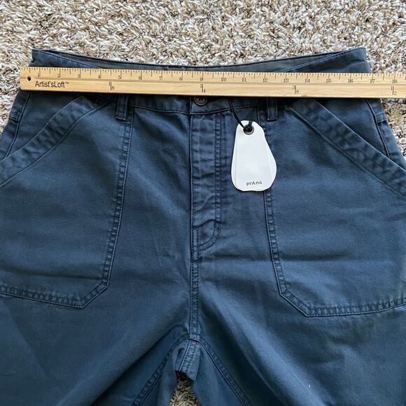 Prana Melrose Pant Womens 12 Stormy Night Relaxed Fit MR Canvas Jean 100% Cotton - Picture 7 of 11